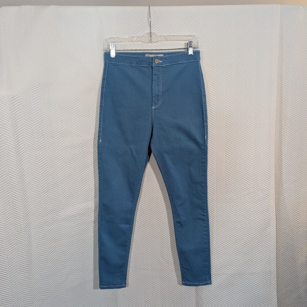 Topshop Moto Joni Jeans High Waisted Skinny Pant Powder Blue W32 L30 Stretch